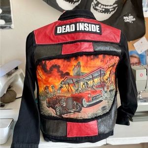 Dead Inside Denim Jacket custom denim jacket